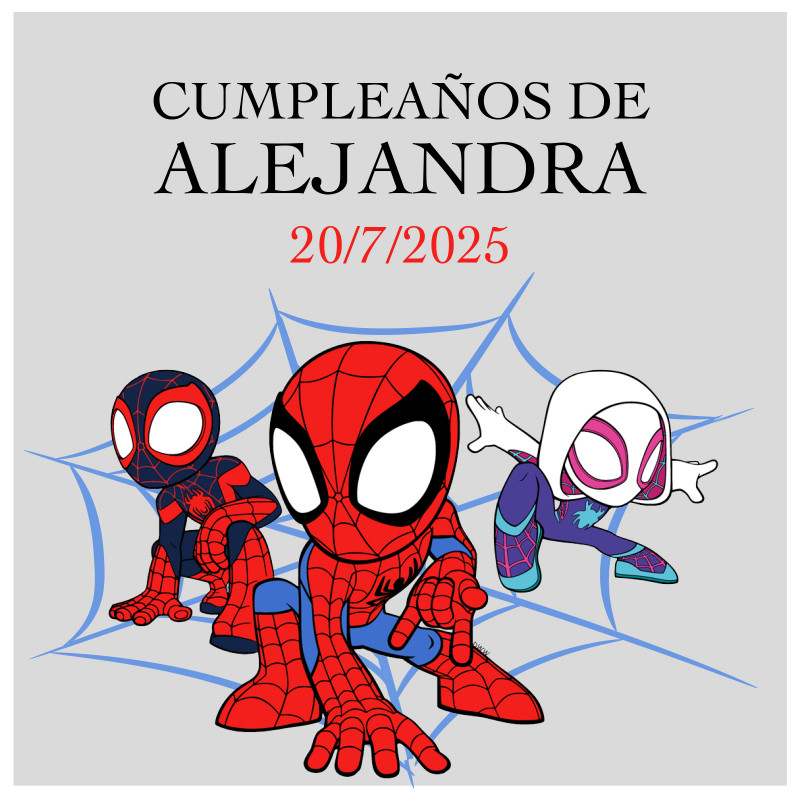 Adhesivo spidey y su súper equipo 5x5cm transparente