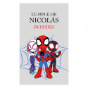 Adhesivo personalizado spidey y su superequipo 3x5cm fondo transparente