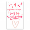 Adhesivo sois los siguientes mensaje especial para algunos invitados 3x5cm