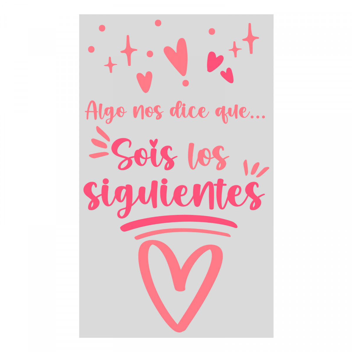 Adhesivo para boda sois los siguientes 3x5cm