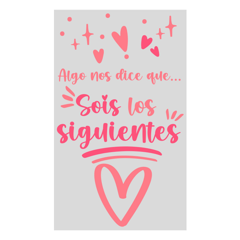 Adhesivo para boda sois los siguientes 3x5cm