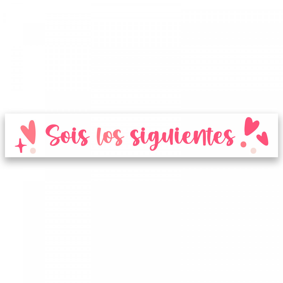 Adhesivo para boda sois los siguientes un mensaje divertido 5x1cm