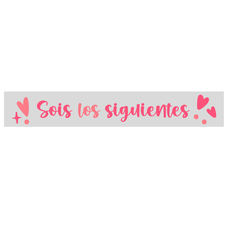 Adhesivo transparente sois los siguientes 5x1cm