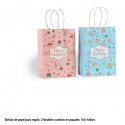 Bolsa happy birthday rosa azul 2 modelos pequeña