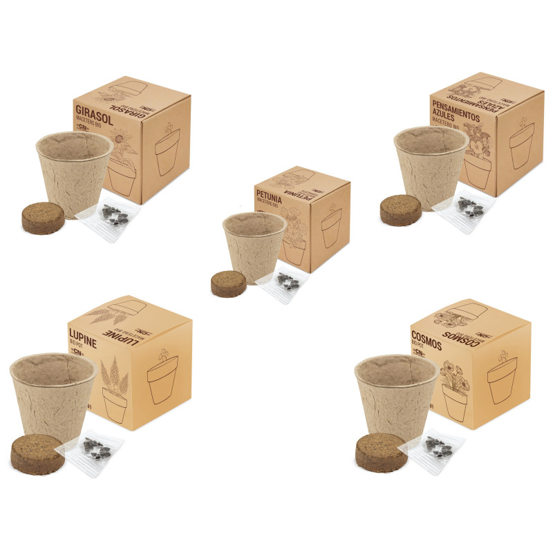 Recuerdos de Invitados Maceta Biodegradable con Semillas