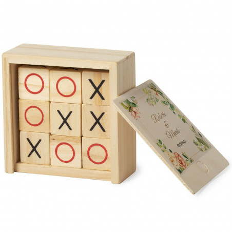 Detalles Invitados Boda Juego Tres en Raya Personalizado