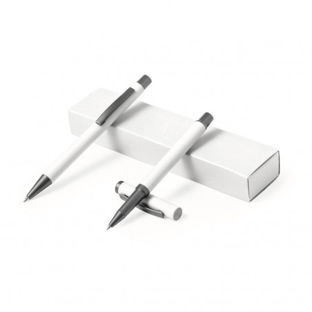 Set de bolígrafo y lápiz en estuche blanco con adhesivo personalizado de harry potter