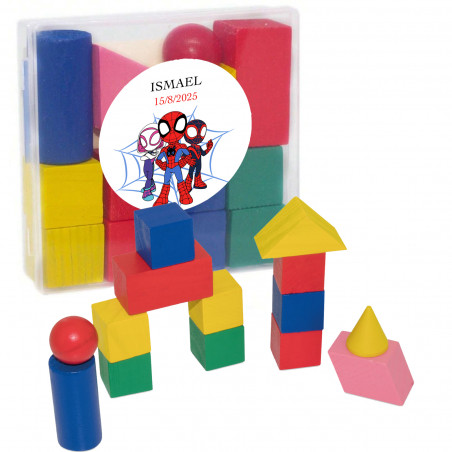 Regalos Spidey Set de bloques de madera personalizados