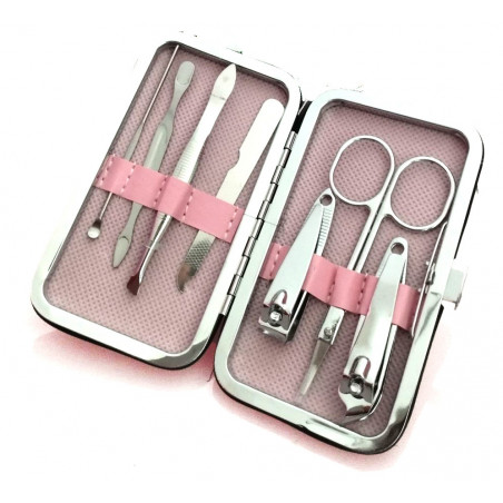 Set de Manicura con Monedero y Toalla en forma de Flor presentado en caja con asa