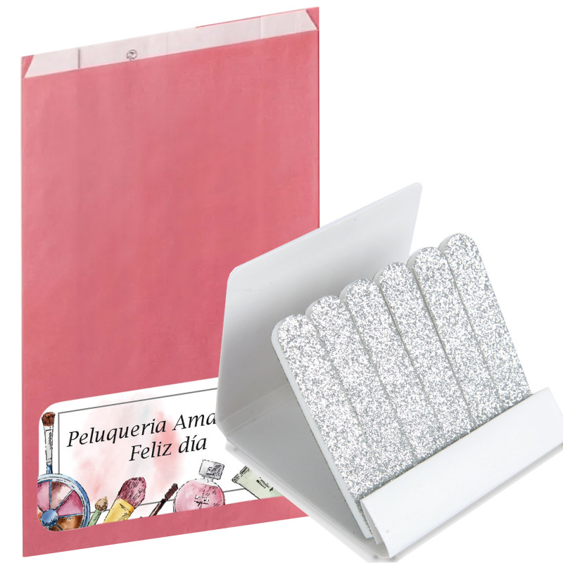 Limas de Uñas Plateadas Regalo Perfecto para Invitados y Clientes