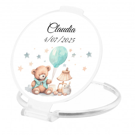 Detalles Bautizo Espejo plegable con Adhesivo para personalizar