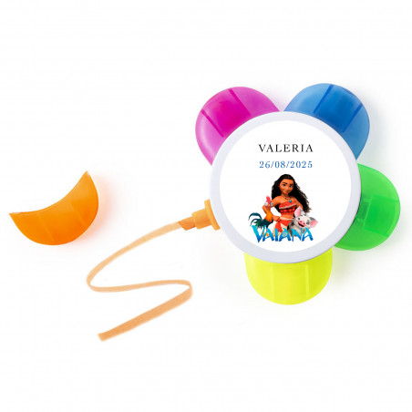 Marcador en forma de flor personalizado colección vaiana