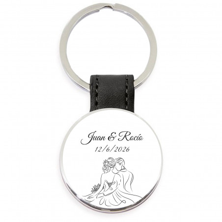 Llavero personalizado para bodas con caja: elegancia y recuerdo