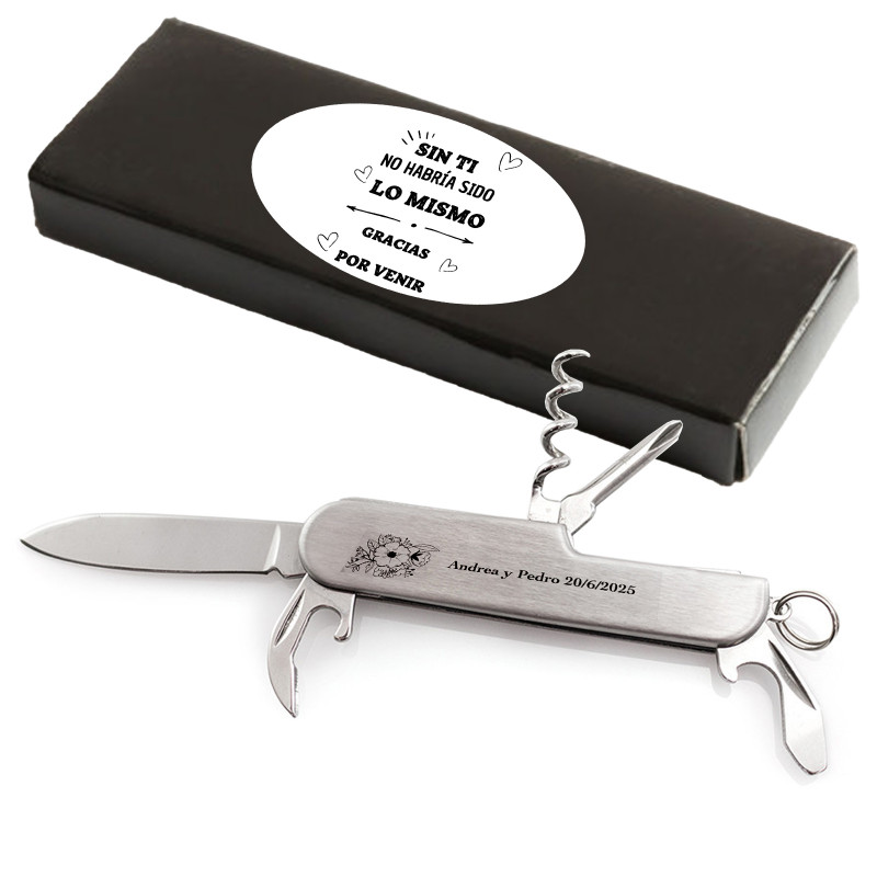 Detalles Boda Navaja multiusos personalizada