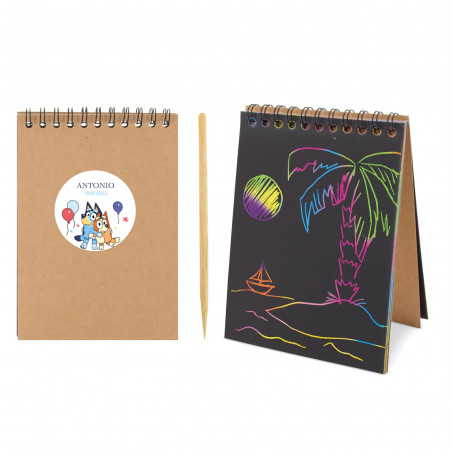 Detalles Bluey para niños Libreta mágica