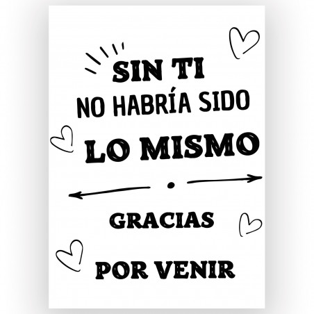 Imán de cerámica con mensaje sin ti no habría sido lo mismo: un detalle inolvidable para tus invitados