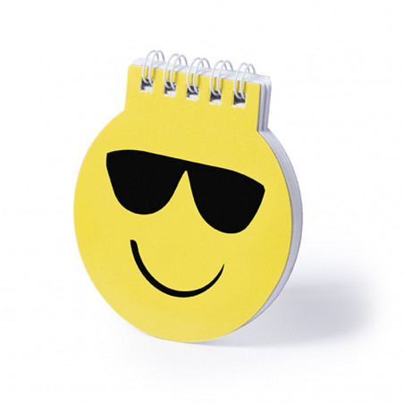 Libreta emoji con bolígrafo y sobre kraft personalizado detalle divertido para invitados