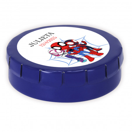 Dispensador de caramelos menta colección spidey detalle original para eventos infantiles