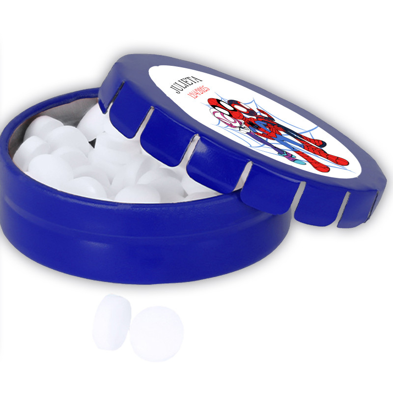 Dispensador de caramelos menta colección spidey detalle original para eventos infantiles