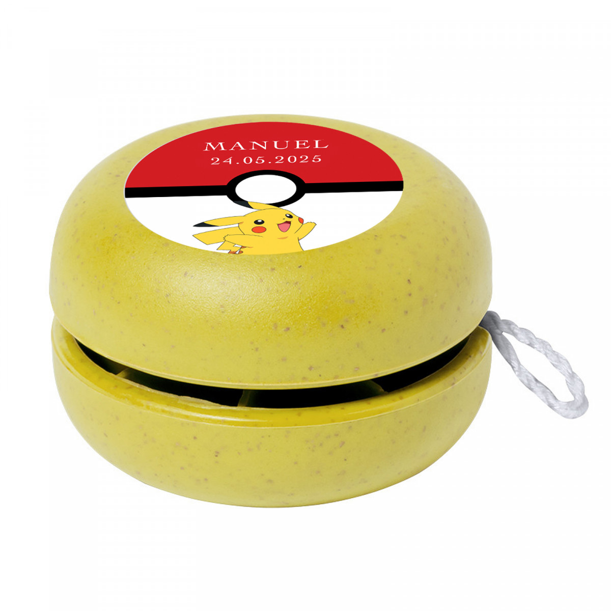 Yoyo ecológico personalizado con diseño pokémon detalle para comuniones y cumpleaños