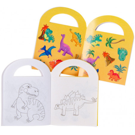 Set de pintura y pegatinas dinosaurios detalle personalizado colección vaiana