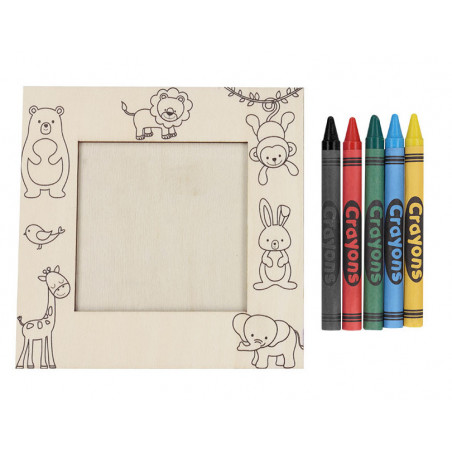 Detalles Infantiles Bluey Marco de fotos para colorear con ceras