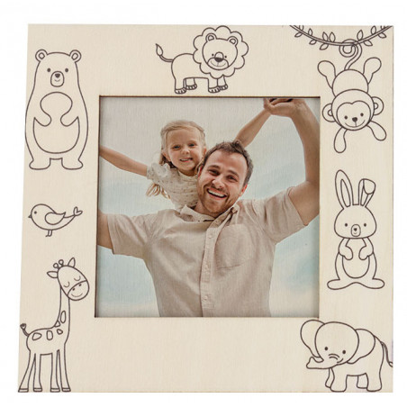 Detalles Infantiles Bluey Marco de fotos para colorear con ceras