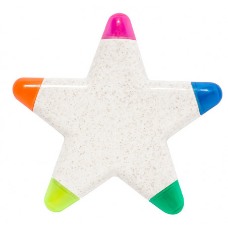 Marcador fluorescente estrella personalizado detalle original para eventos infantiles