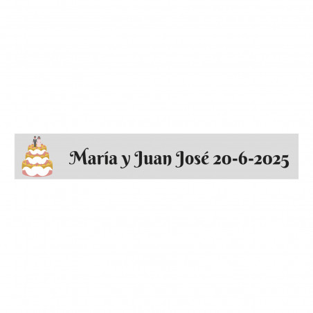 Bolígrafo original en forma de pintalabios con sobre kraft en color gris y adhesivo personalizado