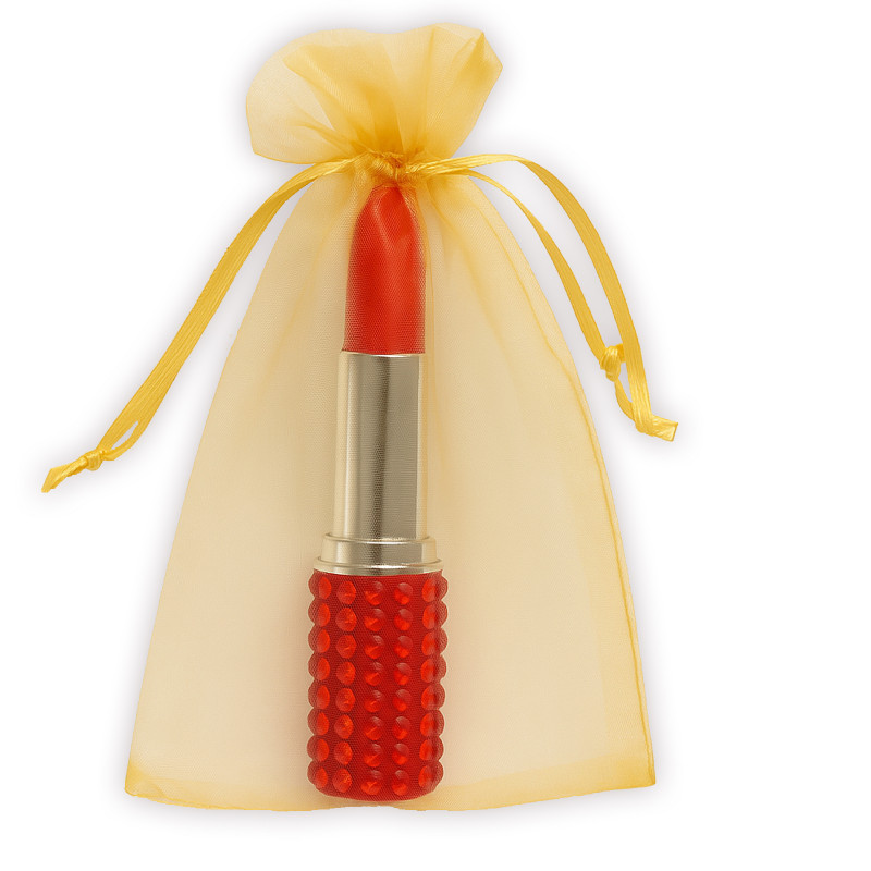 Bolígrafo en bolsa de organza para regalar a invitados