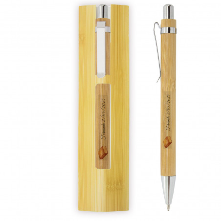 Detalles Comunión Bolígrafo de bambú personalizado