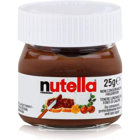 Nutella personalizada con adhesivo en bolsa transparente con cuchara