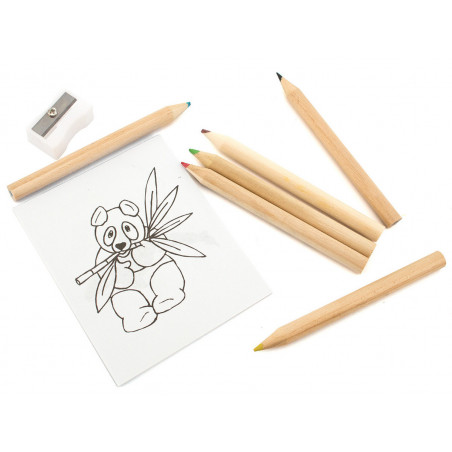 Detalles Stitch para Niños Lápices de colores con hojas para colorear