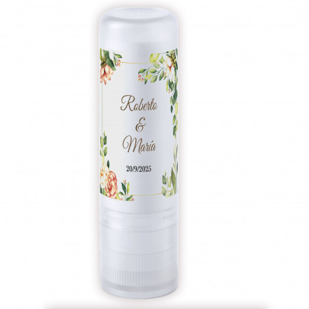 Bálsamo labial personalizado con protección solar spf15: detalle útil y elegante para celebraciones
