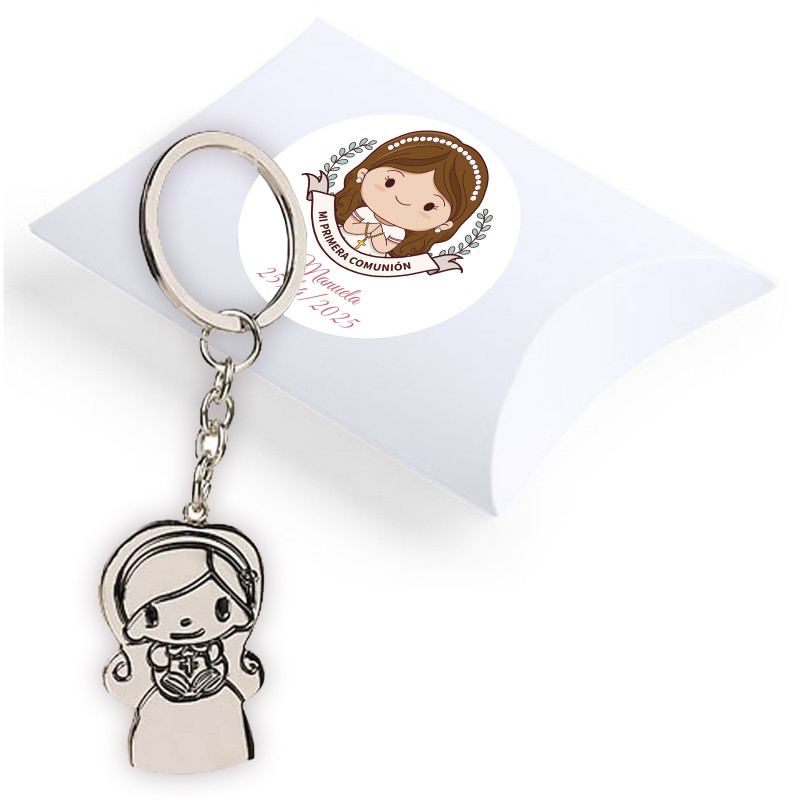 Llavero de comunión para niña personalizado