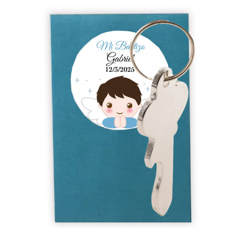 Llaveros de bautizo personalizados