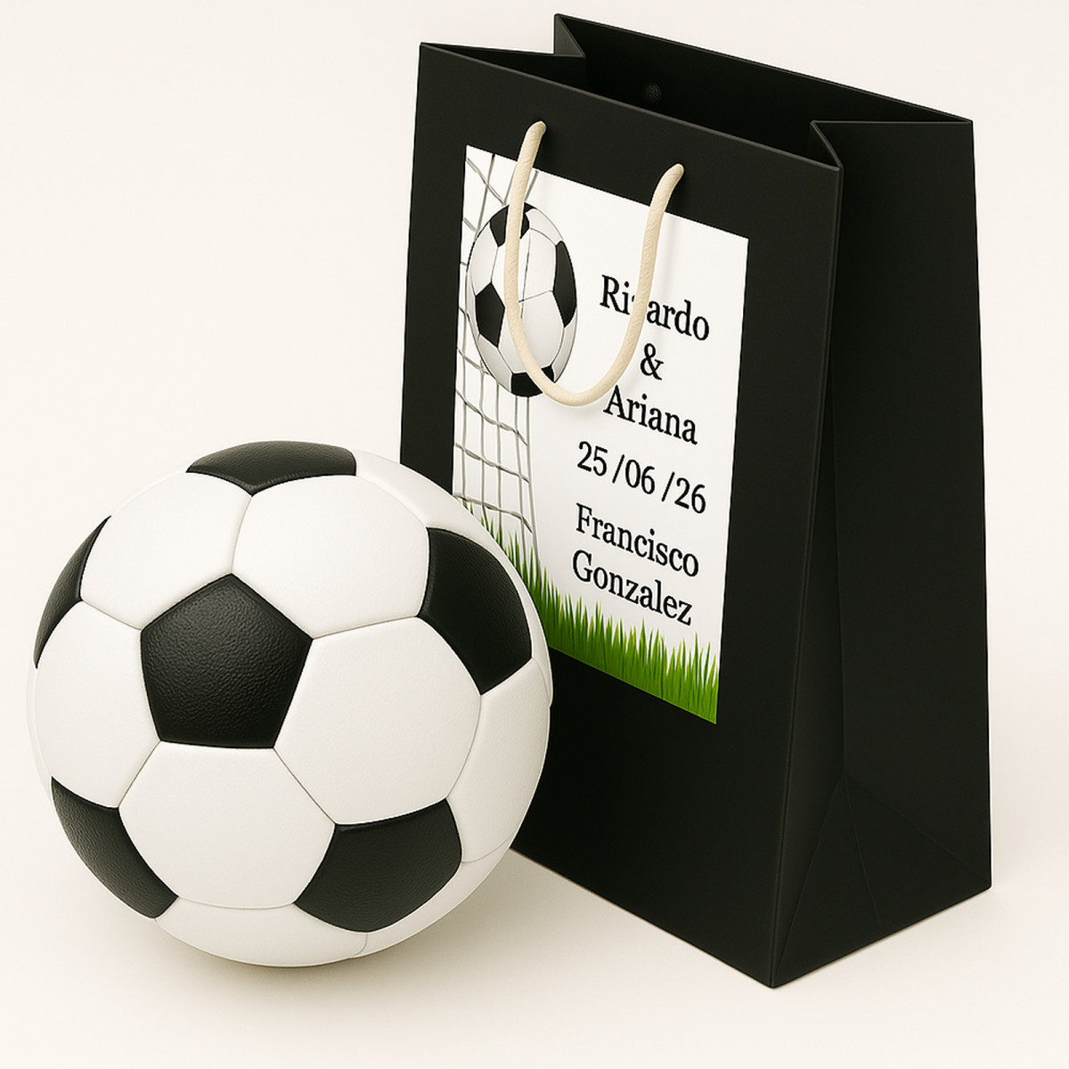 Detalles Fútbol Pelota Antiestrés en Bolsa Personalizada
