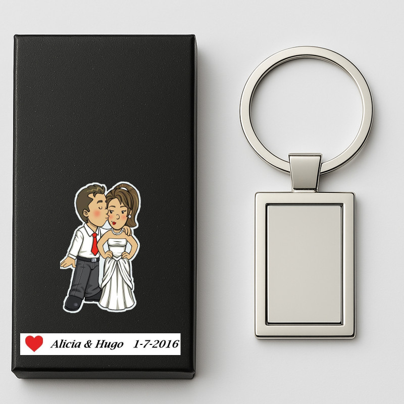 Llaveros para bodas baratos personalizado