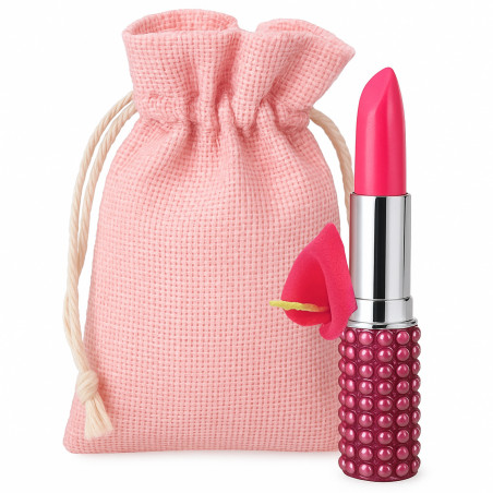 Bolígrafo pintalabios en bolsa decorativa