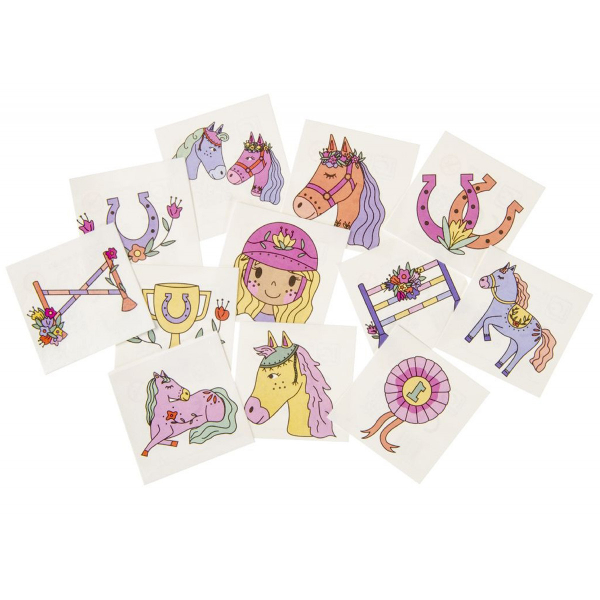 Pack de tatuajes de caballos y amazonas
