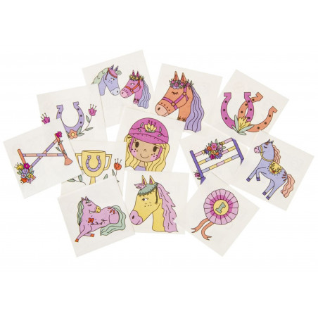 Pack de tatuajes de caballos y amazonas
