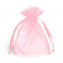 Monedero para primera comunión con bolsa de organza rosa