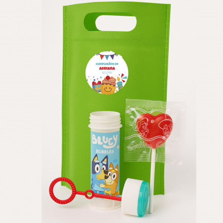 Pompero Bluey en sobre con adhesivo personalizable para detalles