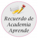Adhesivo personalizado 3cm con motivo escolar