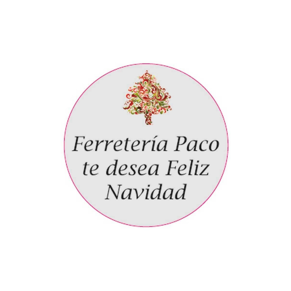 Adhesivo 3cm personalizado Navidad para empresas
