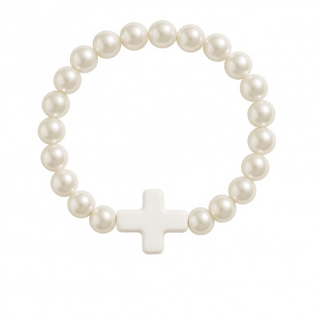 Recuerdos Comunion y Bautizo Pulsera de Cuentas con Cruz