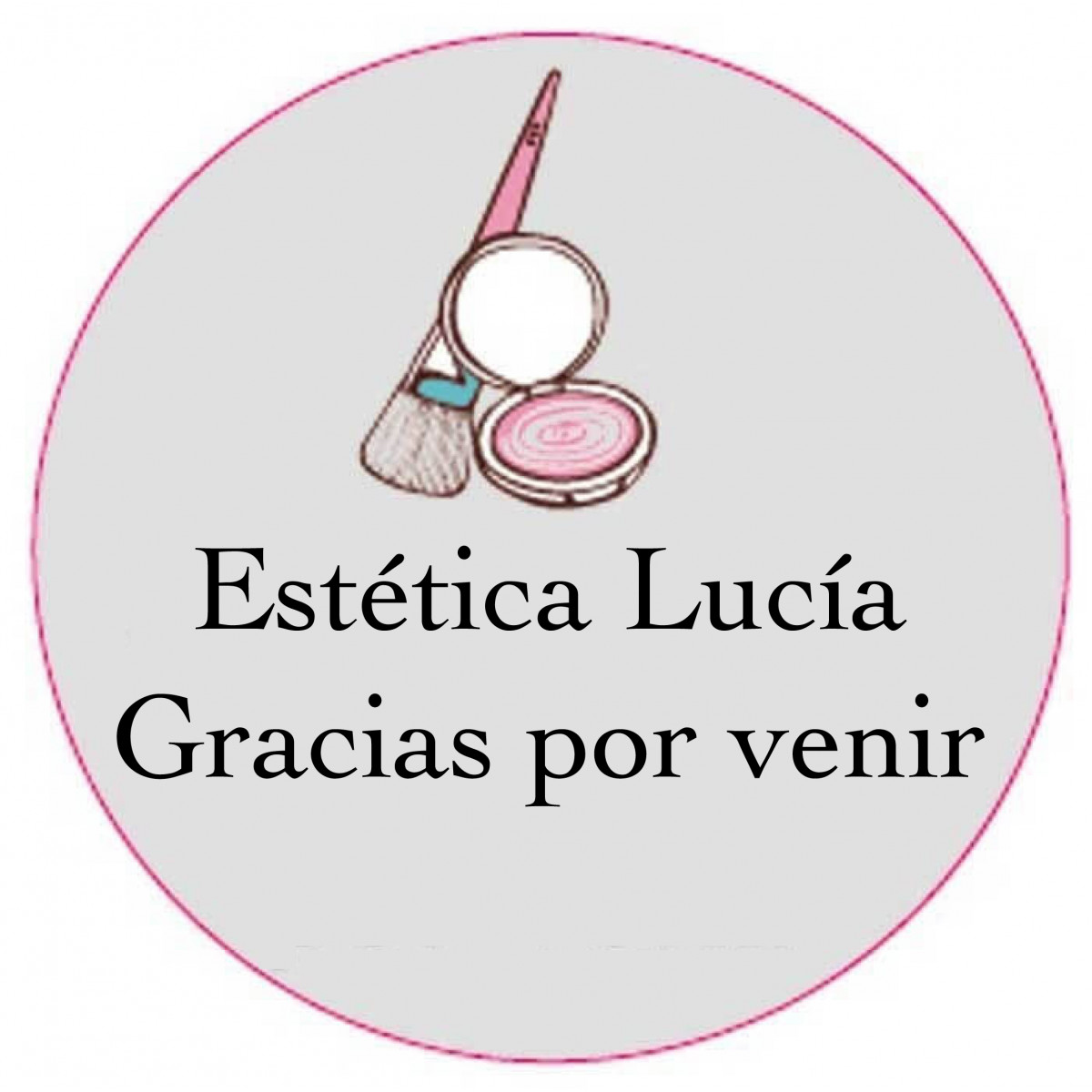Adhesivo Personalizado 3cm con Motivo de Belleza
