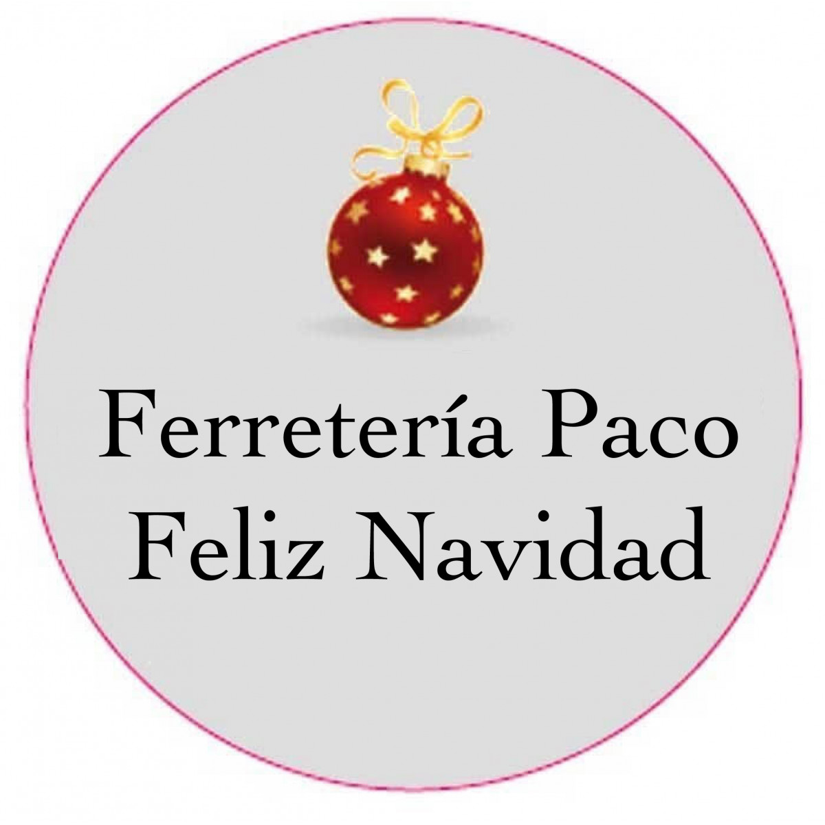 Adhesivo Navideño Personalizado 3cm
