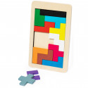 Tetris de madera en sobre kraft con adhesivo de cumpleaños personalizable para detalles