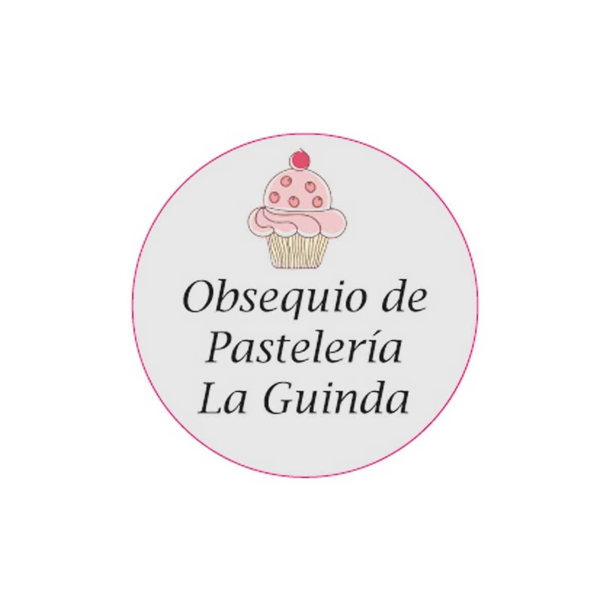 Adhesivo personalizado para empresas 3cm y fondo transparente